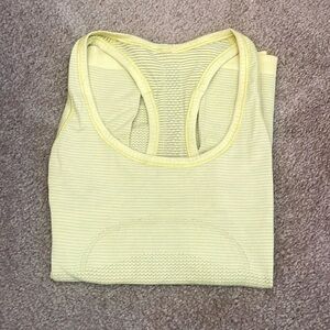 yellow lululemon swiftly tank